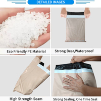 Adhésif fort échantillon gratuit imprimé Beige expédition Mailer sac logo personnalisé affranchissement Express emballage expédition sac fabricant