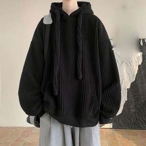 Sweat-shirt à col ras du cou côtelé vierge personnalisé Sweat-shirt à col rond en velours côtelé Sweat-shirt à capuche en velours côtelé vierge - Product Image 6