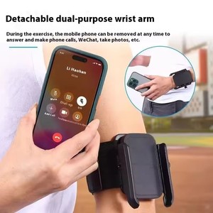 2IN1 360 °   Support de téléphone rotatif pour <span class=keywords><strong>vélo</strong></span>, bracelet de bras pour smartphone, support de poignet pour course, randonnée, cyclisme - Product Image 2