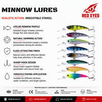 Échantillon Gratuit Populaire Leurre Dur de Pêche Minnow 9cm Style Export pour la Pêche en Eau Salée Sauvage en Rivière, pour Saumon Topmouth, en PVC