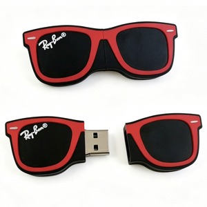 Custom PVC Sunglasses USB Flash Drive, Rayban Shaped USB Stick, Eyeglass Shape USB Pen Drive for Optical Shop Promotional Gift - Product Image 4