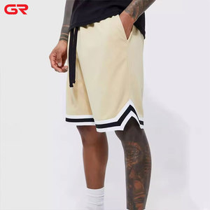 Breathable Quick Dry 100% Polyester Summer Custom Printed Stripe Bottom <strong>Tailored</strong> <strong>Men's</strong> Mesh Elastic Waist Basketball <strong>Shorts</strong> - Product Image 3