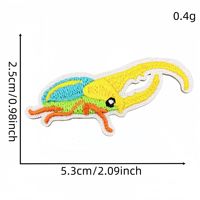 Patchs brodés thermocollants colorés en forme de scarabée pour vêtements d'enfants et sacs à dos