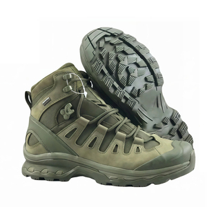 TSB1 Men Green Leather Tactical <b>Hiking</b> <b>Boots</b> Waterproof Durable All Seasons Ankle Outdoor Walking Shoes Wholesale - Product Image 4