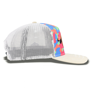 Casquettes de camionneur personnalisées Tcap China, camouflage de haute qualité avec patch en cuir - Product Image 4