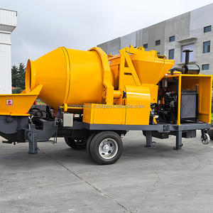 Pompe à béton mobile avec mélangeur avec moteur diesel bétonnière avec pompe - Product Image 3