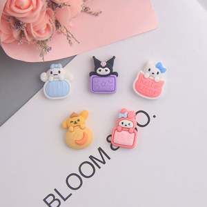 <span class=keywords><strong>Sanr</strong></span> Io con abalorios de resina Bolster Sleeping Melody Kitty Diy Decor para funda de teléfono - Product Image 3