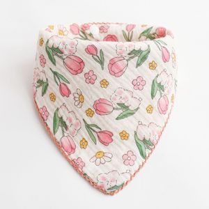 منشفة مثلثة قابلة للتعديل للأطفال حديثي الولادة، ناعمة وملونة، قماش تجشؤ، منشفة إطعام، مصنوعة من القطن 100%، مريلة للأطفال - Product Image 3