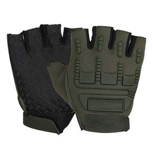 Gants tactiques mi-doigts pour sports de plein air, camping, tir, randonnée, moto, avec protection rigide en caoutchouc pour les articulations - Product Image 5