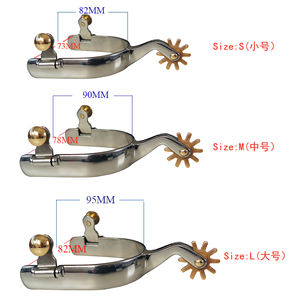مهماز خيول من الفولاذ المقاوم للصدأ، مهماز رعاة البقر لا يصدأ، يباع كزوج SP5101 - Product Image 3