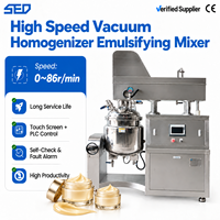 Système de contrôle PLC de haute qualité, acier inoxydable 316, machine d'émulsification sous vide pour crème cosmétique 50L, homogénéisateur