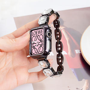 Bracelet de glace en diamant de haute qualité de luxe pour <span class=keywords><strong>Apple</strong></span> IWatchs9 bracelet de montre intelligente S10 produits 9/8/<span class=keywords><strong>7</strong></span>/SE femmes - Product Image 5