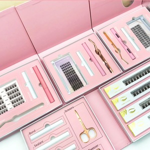 Kit de faux cils Runcheng, fabriqué à la machine, tige en coton noir, emballage cosmétique, extension DIY - Product Image 3