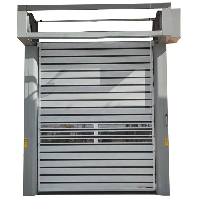 Factory Industry Aluminum Alloy Panel Steel Rolling Up Fast Shutter High Speed Hard Panel Door