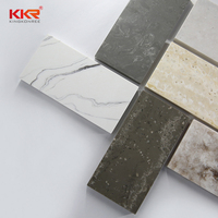 Panneau en surface solide acrylique de grande taille pour comptoir d'hôtel, design moderne, imperméable et durable, 300 options de couleurs
