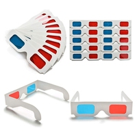 Lunettes 3D Rouge Bleu Carton Papier Lunettes 3D TV Film Jeu Lunettes Portable Universel 3D Jeu Réel Cinémas Accessoire
