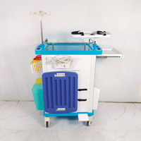 Chariot médical d'urgence avec verrouillage de sécurité, plateau ABS, mobilier hospitalier, Classe I, Modèle SN-ET750B, capacité de charge 200 kg