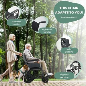 Excelente Oferta Silla de Ruedas Trasera Pequeña Española Aluminio Gris Para Exportación Mayorista - Product Image 3