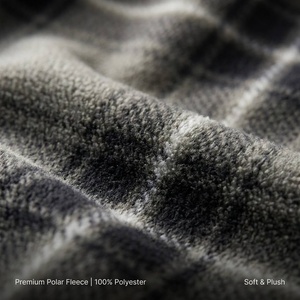 Coperta <span class=keywords><strong>in</strong></span> <span class=keywords><strong>Pile</strong></span> Polare Verde Grigio 100% Poliestere Morbida Anti-Pilling Resistente allo Sbiadimento Coperta Portatile per Divano Letto Casa - Product Image 4