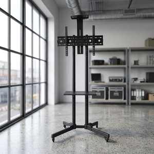 Soporte Móvil para <span class=keywords><strong>TV</strong></span> KM-1500 de 65 Pulgadas con Altura Ajustable - Carros de Soporte para <span class=keywords><strong>TV</strong></span> de Alta Resistencia para Pantallas Grandes - Product Image 1