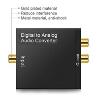 Digital-zu-Analog-Audio-Konverter 192kHz SPDIF Optisch Koaxial zu 3,5mm RCA Toslink Glasfaser für Gaming-Verstärker TV PC PS5 Heimkino