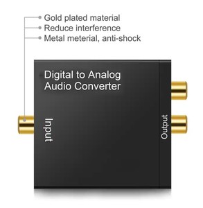 Convertidor de Audio Digital a Analógico de 192kHz, SPDIF Óptico Coaxial a 3.5mm RCA Toslink Fibra, para Juegos, Amplificador, <span class=keywords><strong>TV</strong></span>, PC, PS5, Cine en Casa - Product Image 1