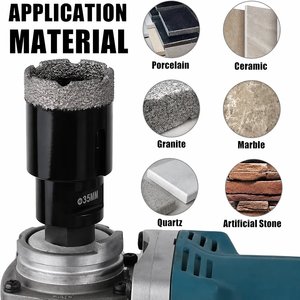 DIAMTOOL 50 55MM Mata Bor Porselen Kering Vakum Brazed untuk Keramik Granit Ubin - Product Image 4