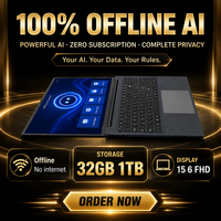 Ordinateur portable AI hors ligne de 15,6 pouces, 32 Go de DDR4, 1 To de SSD