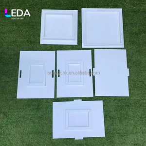 LEDA Socle de mariage moderne en acrylique blanc, support à fleurs avec panneau de bienvenue pour la décoration d'événements, en stock - Product Image 3