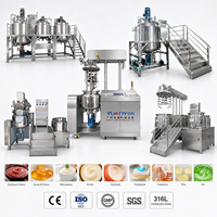 Homogénéisateur Émulsifiant Mélangeur Industriel Sous Vide PLC pour Crème, Lotion, Gel, Pommade, Sauce, Mayonnaise et Traitement Chimique