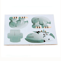 Puzzle 3D coloré Hippopotame à construire soi-même, jouet-carte-cadeau