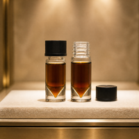 Flacon compte-gouttes en verre de 1,5 ml à fond conique pour huiles essentielles, avec bouchon à vis pour échantillons de parfum, sans gaspillage