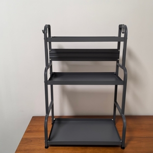 Étagère à épices multifonctionnelle moderne en métal à trois niveaux pour comptoir, support de rangement de cuisine peu encombrant pour pots de sel et d'épices - Product Image 5