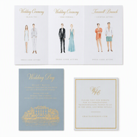 Lot complet d'invitations de mariage en gros – Cartes de vœux personnalisées, style et couleur au choix, impression numérique, estampage à chaud