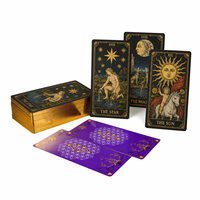 Cartes de Tarot Écologiques et Durables en Gros, Bords Dorés à la Feuille d'Or, Fabricant de Decks d'Oracle Personnalisés, Livret Guide, Boîte Rigide pour