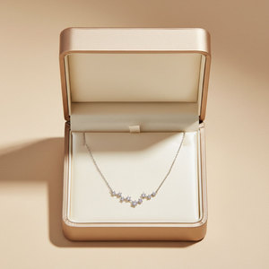 Hong Kong Supplier Elegant Design 18K Solid White Gold Real Natural Diamond <b>Necklace</b> For Women Daily Wear Fine Jewelry Wholesale - Product Image 6