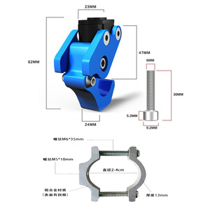 Support de guidon universel pliable pour moto Motorola CNC avec pince de fixation pour bagages et casque - Product Image 5