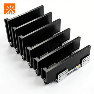 Rail caché synchronisé à 3 sections avec glissière amortie pour guide d'étagère de <span class=keywords><strong>rideau</strong></span> de placard, directement de l'usine - Product Image 1