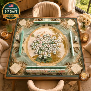 美国仓库存货 Ivory Crane Garden 美式麻将垫 33x33 英寸 3 毫米氯丁橡胶防滑防水家庭游戏垫 - Product Image 5