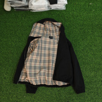 Sweat à capuche zippé réversible personnalisé pour homme, doublure à carreaux, coton épais, style vintage, veste de travail à capuche zippée