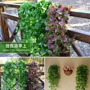 Plante murale artificielle en lierre vert, plante grimpante décorative d'intérieur, fausse verdure en plastique pour la décoration de la maison et du bureau - Product Image 2