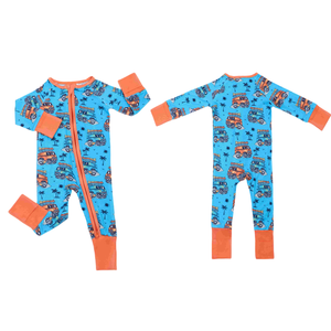 Venta al por mayor de ropa de bebé con pies de bambú para niños pequeños Fabricantes de ropa personalizada Mameluco de bambú Little Sleepers - Product Image 4