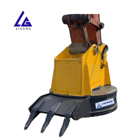 Aimant hydraulique pour excavatrice certifié CE, haute capacité de levage pour 4-18 tonnes, 360° °   Manutention Métallique Multi-Usages Rotative