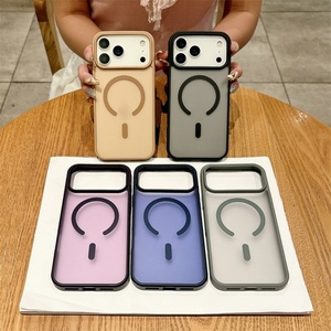 เคสโทรศัพท์มือถือแบบผิวสัมผัสนุ่ม TPU PC สำหรับ iPhone 16 15 14, เคสแม่เหล็กสำหรับ iPhone 17 Pro Max แบบโปร่งแสง - Product Image 2