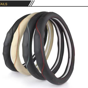 Nouvelle conception universelle 17 pouces accessoires <span class=keywords><strong>de</strong></span> voiture couverture <span class=keywords><strong>de</strong></span> <span class=keywords><strong>volant</strong></span> en cuir véritable - Product Image 2