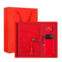 Ensemble cadeau d'affaires personnalisé 2-en-1 en acier inoxydable avec thermos à affichage de la température et carnet