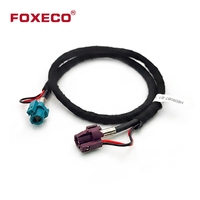 كابل توصيل سيارات FOXECO 5G للاتصالات HSD LVDS 4+2، موصل نحاسي مطلي بالقصدير، مقاوم للماء IP67، هوائي راديو FM، للركن