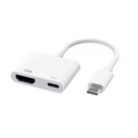 Cable USB C a Adaptador 4K 30Hz con USB 3.0 y Revestimiento de PVC para Proyector, Monitor, Computadoras de Oficina y Compras Empresariales