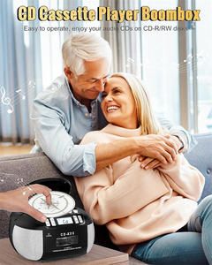 AM/FM Băng Ghi Âm Wifi Trong Suốt Nhà Stereo Kép Stereo Loa Người Chơi Màu Đen Kỹ Thuật Số <span class=keywords><strong>Cassette</strong></span> Xách Tay Máy Nghe Nhạc <span class=keywords><strong>CD</strong></span> Nhà - Product Image 5