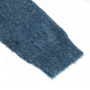 AiNear venta al por mayor logotipo personalizado diseño Oem & Odm manga larga cuello redondo Color sólido letra hombres Mohair suéter de punto - Product Image 3